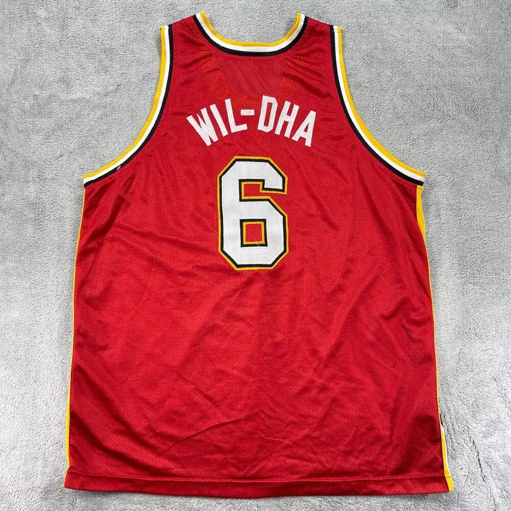 Vintage Gordon's Gin Philippine Basketball Association #6 Will DHA Jersey Red